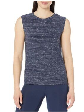 Pact Muscle Top Sleeveless Tank Women's XXL Navy Melange Organic Cotton Shirt